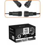  Božićne LED lampice s flash efektom – 300 lampica, hladno bijela + plavo bljeskanje | shoptok.hr