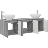  Set ormarića za kupaonicu 3 kom. Siva Sonoma | shoptok.hr