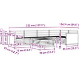  Set vanjskih sofa 6 kom. Prirodna Čvrsto drvo akacije | shoptok.hr
