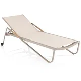 KETTLER DIAMOND aluminijasto naslonjalo za roke iz tikovine – taupe / beige