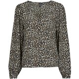 Vero_Moda VNMNAJA LS V NECK PLEAT SHIRT Bež Cijene