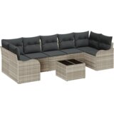  Set za vrtne sofe od 8 dijelova s jastucima svjetlosiva poli ratan | shoptok.hr