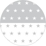 Roba Bela/siva zaščitna obza posteljico iz mešanice bombaža 96 cm Little Stars – | Shoptok.si