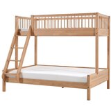 Vipack Dječji krevet od punog hrasta na kat s podnicom 140x200/90x200 cm u prirodnoj boji Forrest – | shoptok.hr