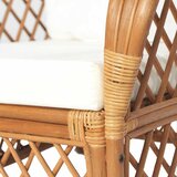 SOFA s jastukom svjetlosmeđa od prirodnog ratana i platna | shoptok.hr