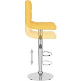 vidaXL Barski stolček gorčično rumeno blago, (20967429) | Shoptok.si