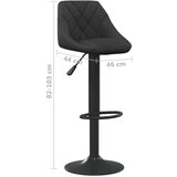  Barski stolček črn žamet, (20817424) | Shoptok.si