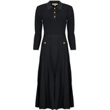 Michael Kors POLO FLARE MIDI DRESS Crna Cijene