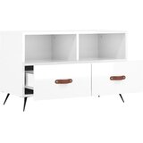 TV ormarić sjajni bijeli 80 x 36 x 50 cm od konstruiranog drva | Eponuda.com