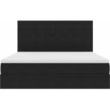  LED krevet za pohranu s madracem Crna 180 x 200 cm Baršun | shoptok.hr
