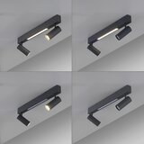 SCHÖNER WOHNEN 11793-18 - LED spot svetlo DANTE 2xGU10/10W+LED/7,2W crna | Eponuda.com