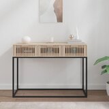 Maison Chic konzolna miza - miza ob steni 105x30x75 cm inženirski les in železo, (21786444) | Shoptok.si