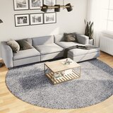 Čupavi tepih PAMPLONA s visokim vlaknima moderni plavi Ø 280 cm | shoptok.hr