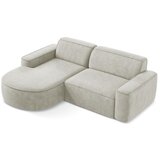 Makamii Krem kutna garnitura od šenila (s lijevim kutom/s ležaljkom) Omao – | shoptok.hr