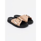 SEASTAR Beige women's flip-flops with gold buckle | shoptok.hr