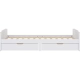  Okvir za krevet s ladicama bijeli 90 x 200 cm masivna borovina | Eponuda.com