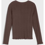 Sinsay Rebrasti slim fit džemper s ukrasnim volanima i viskozom | shoptok.hr