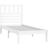  Posteljni okvir bel 75x190 cm trdna borovina, (20884223) | Shoptok.si
