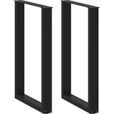  Noge za barski stol U-oblika 2 kom Crne 60 x (90-91) cm Čelik | shoptok.hr