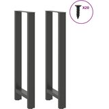 Noge za barski stol antracit boje 2 kom 40 x (110-111) cm čelik | shoptok.hr