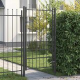  Ogradna vrata HORST 100 x 175 cm Metal Crna Može se zaključati | shoptok.hr