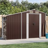 vidaXL vrtna lopa rjava 277x93x179 cm pocinkano jeklo Cene
