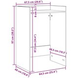  Ormar za perilicu rublja s pohranom Sonoma 67 5 x 48 x 97 cm | shoptok.hr