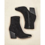 Resti Eko-suede women's boots on a stiletto heel Gris | Shoptok.si