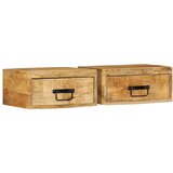 vidaXL Zidni noćni ormarići 2 kom Puno grubo drvo Mango | shoptok.hr