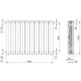 KFA Pločasti radijator ALUMINIJSKI BAKAR ADR 600/810, 1276 W | shoptok.hr