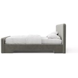 Micadoni Siva oblazinjena zakonska postelja z letvenim dnom 160x200 cm Eda – | Shoptok.si