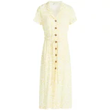 khujo Košulja haljina 'Goya' svijetložuta / bijela