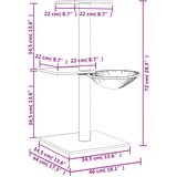  Penjalica za mačke sa stupovima za grebanje krem 72 cm | shoptok.hr
