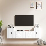 vidaXL 4-dijelni set TV ormarića bijeli od konstruiranog drva Cijene