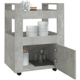  Kuhinjska kolica siva boja betona 60x45x80 cm konstruirano drvo | shoptok.hr