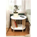 Hanah home pomoćni sto Pk-2109, beli / prirodno drvo Cene
