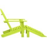  Vrtna stolica Adirondack od masivne jelovine s otomanom zelena | shoptok.hr