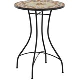 Bistro stolić s mozaikom boja cigle i bijela Ø50x70cm keramički | shoptok.hr