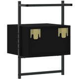  Noćni ormarić zidni crni 35 x 30 x 51 cm konstruirano drvo | shoptok.hr