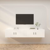 vidaXL Stenska TV omarica 2 kosa bela 100x34,5x40 cm | Shoptok.si