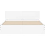  Okvir kreveta s uzglavljem i LED bijeli 160 x 200 cm | shoptok.hr