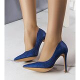 Gemre Navy blue glossy stilettos Patins | ePonuda.com