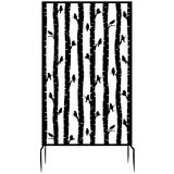Esschert Design Črn kovinski balkonski zastor 100x186 cm Birds – | Shoptok.si