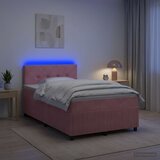  Boxspring krevet s madracem Ružičasta 120 x 190 cm Baršun | shoptok.hr