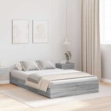 Krevet s ladicama Siva Sonoma 120 x 200 cm Konstruirano drvo | shoptok.hr