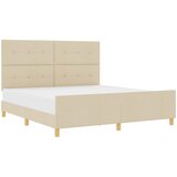  Krevetna konstrukcija s uzglavljem Krema 180 x 200 cm tkanina | Eponuda.com