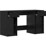 vidaXL Stol s ladicama Crni hrast 133 x 50 x 75 cm Konstruirano drvo | shoptok.hr