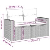  11-dijelni set vrtnih sofa od poliratana s jastucima crni | shoptok.hr