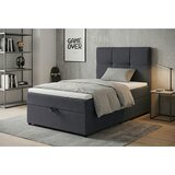 MID.YOU POSTELJA Z VZMETNICO 100 cm x 200 cm , tekstil, leseni material temno siva Cene