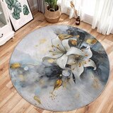 Mila Home Plavi/sivi perivi okrugao tepih ø 120 cm Golden Lilly – | shoptok.hr